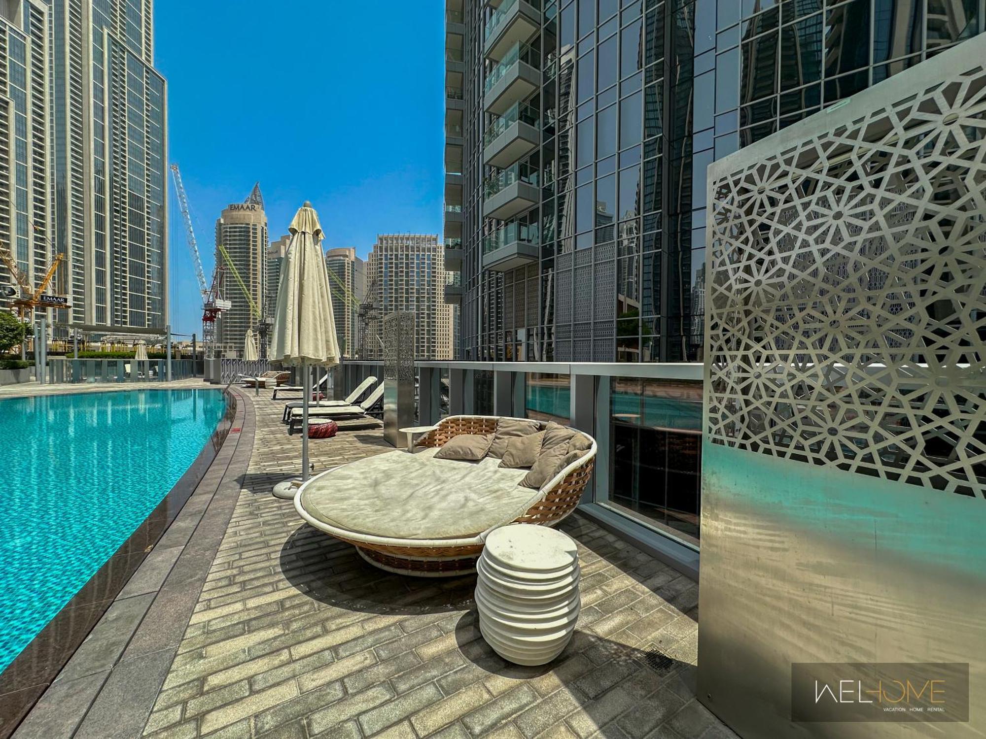 Welhome - Luxury Facing Burj Khalifa With Terrace * Dubai